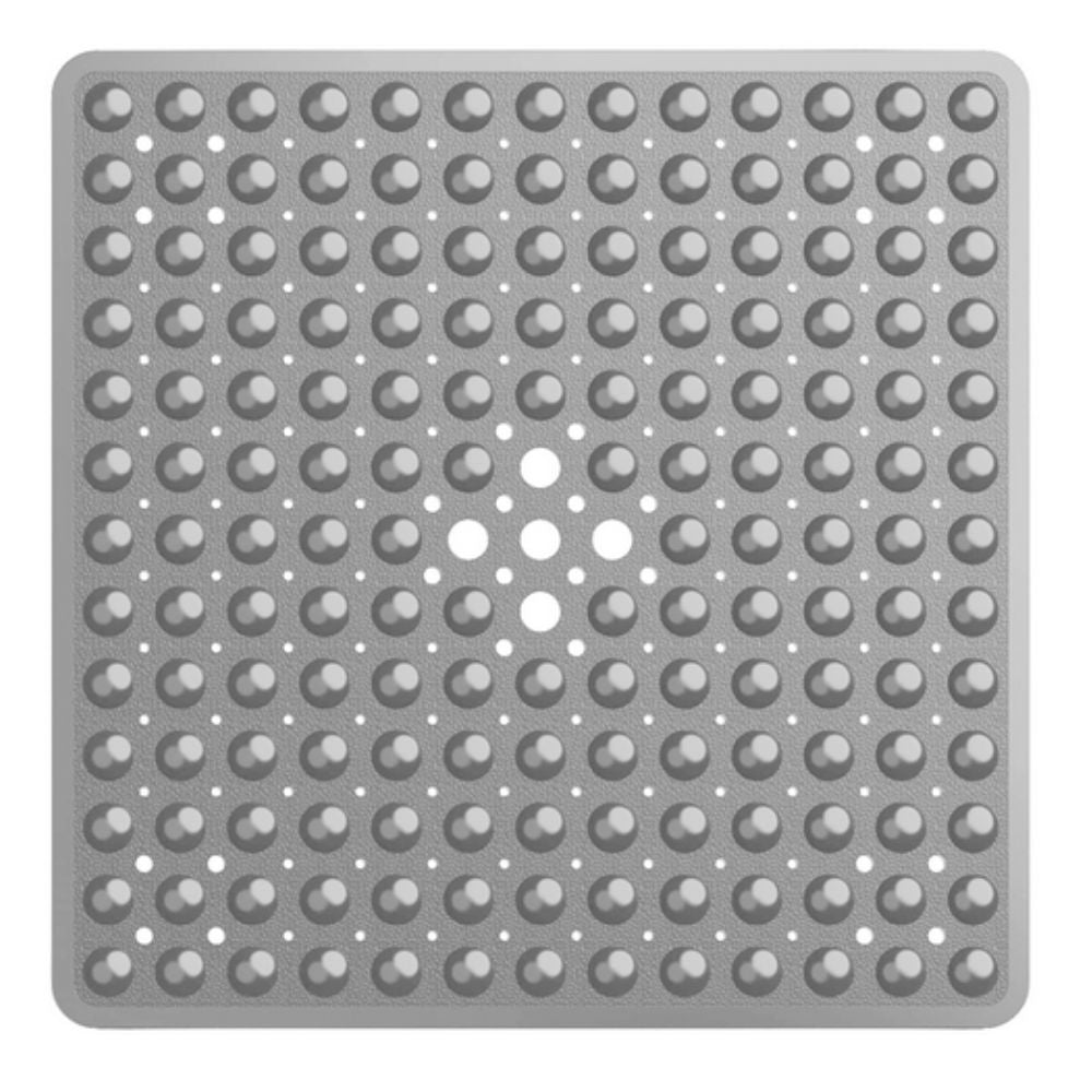 Anti-Slip Shower Mat with Suction Cups – Square PVC Tub Floor Protector for Kids, Seniors & Modern Bathrooms