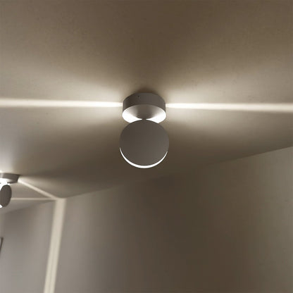 Adjustable LED Wall Sconce with Rotating Head for Bedroom, Hallway & Living Room | Matte White Aluminum Fixture | Warm White Accent Light