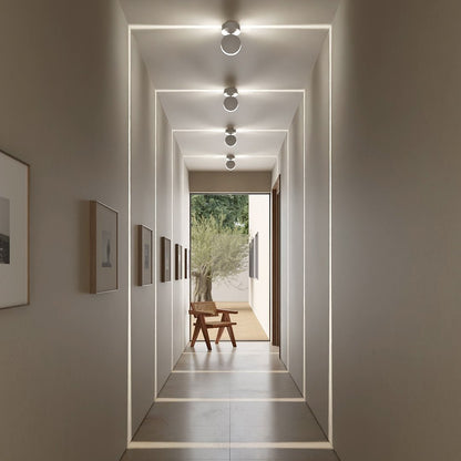 Dual-Beam Rotating Wall Light Fixture with Adjustable 360° Swivel Head for Living Room Bedroom Hallway Accent Illumination