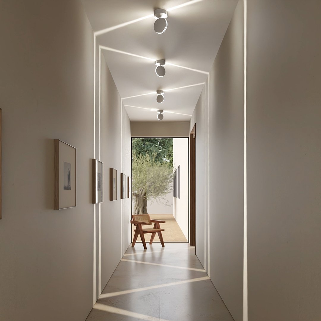 Adjustable LED Wall Sconce with Rotating Head for Bedroom, Hallway & Living Room | Matte White Aluminum Fixture | Warm White Accent Light