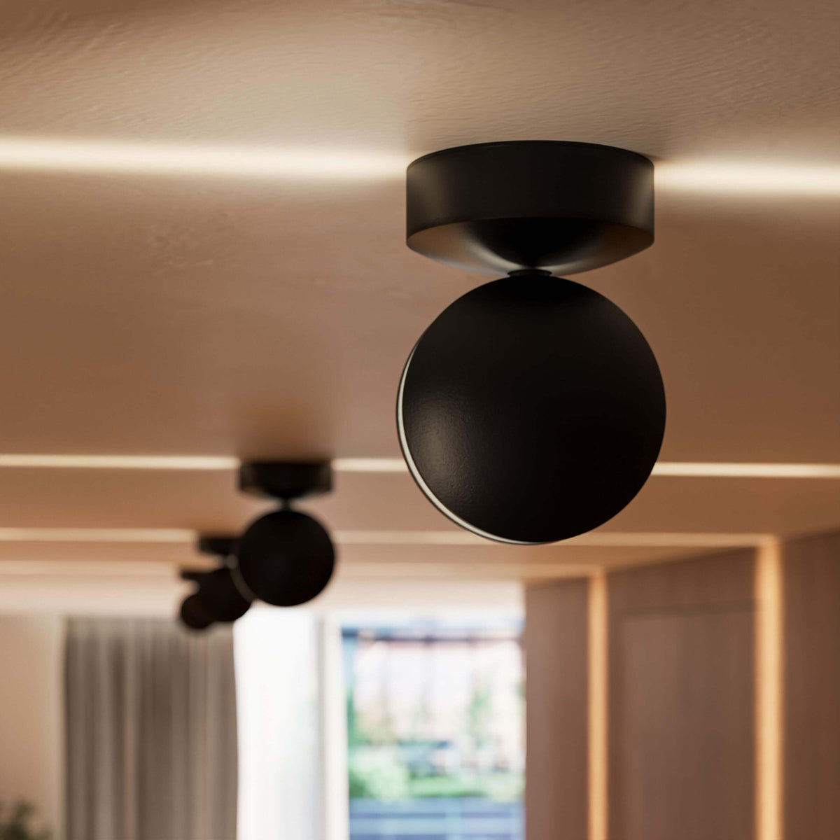 Dual-Beam Rotating Wall Light Fixture with Adjustable 360° Swivel Head for Living Room Bedroom Hallway Accent Illumination