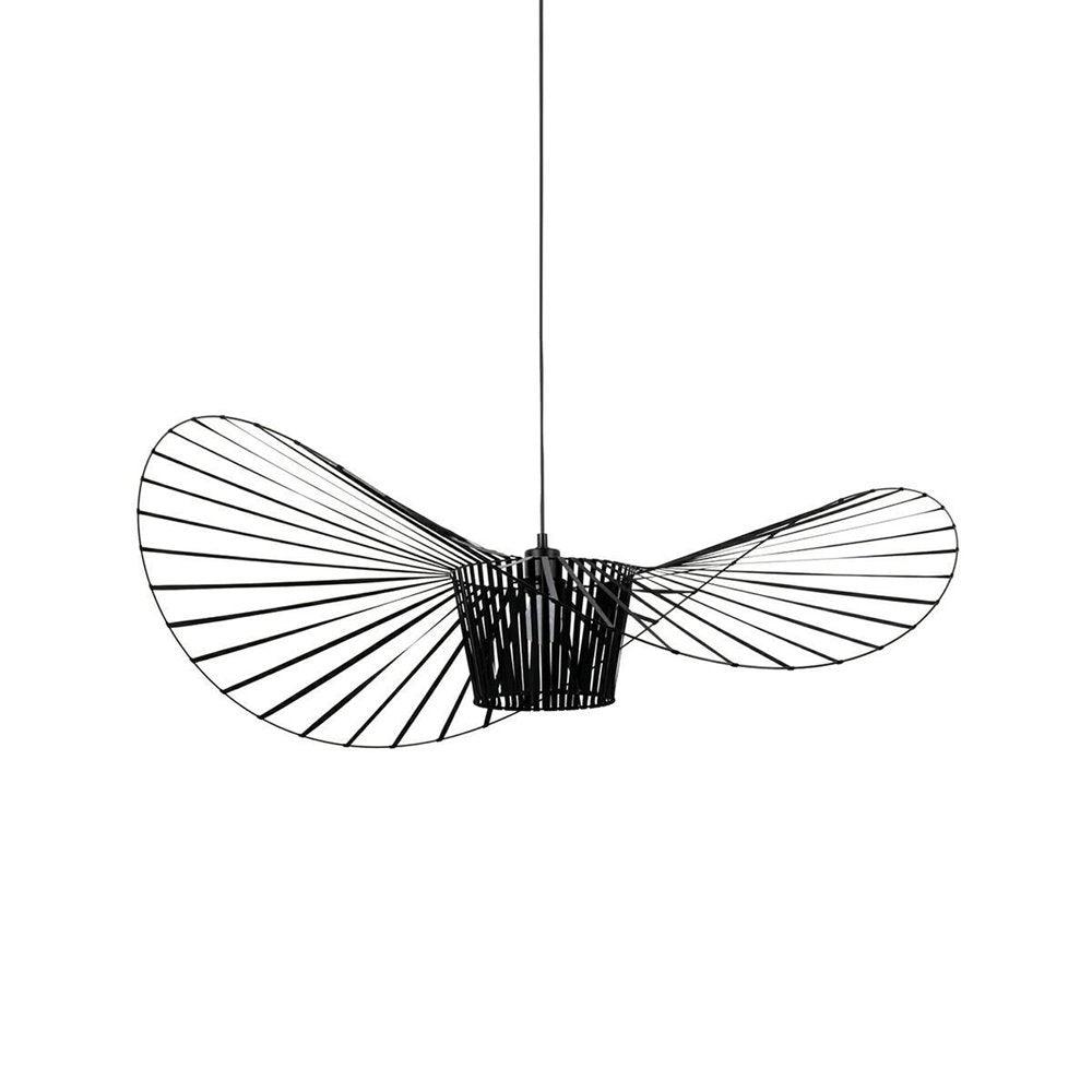 Oversized Woven Ceiling Fixture 47 in Black for Dining & Living Rooms Statement Lighting Above Tables Modern Handcrafted Fiber Shade