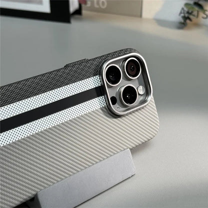 Carbon Fiber Textured Phone Case for iPhone 12-17 | Shock-Absorbing Protection with Raised Edges & Precise Cutouts