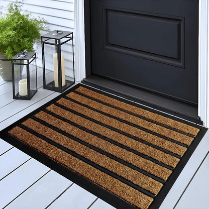 Strive Welcome Mat - Durable Rubber and Grass Fiber, Non-Slip