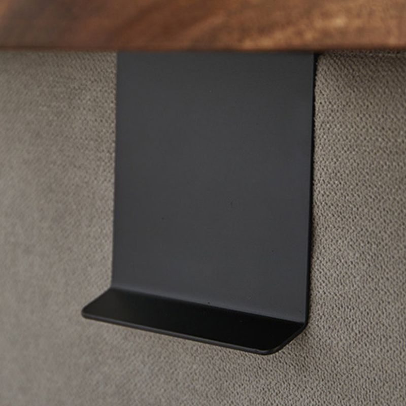 Stylish Clip-On Tray Table for Sofa with Solid Wood Design | Elegant Walnut Finish for Convenience