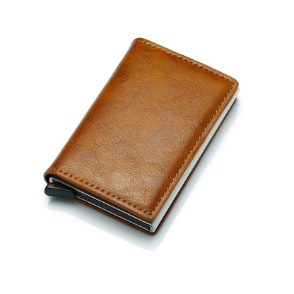 Stylish Compact Card Holder with RFID Blocking Technology for Secure Storage