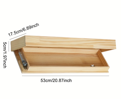 Stylish Floating Wall Shelf with Hidden Compartment | Wood Finish for Organized Living