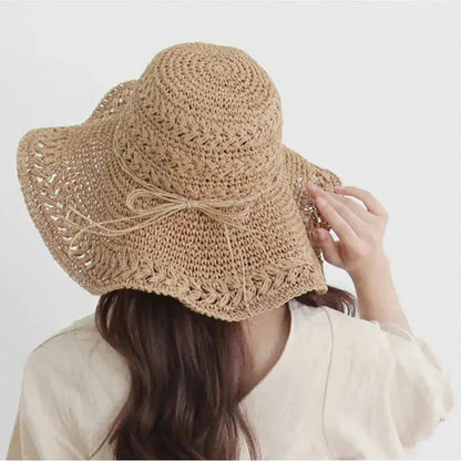 Ortekor Stylish Women's Sun Hat | Wide Brim Straw Design for Ultimate UV Protection