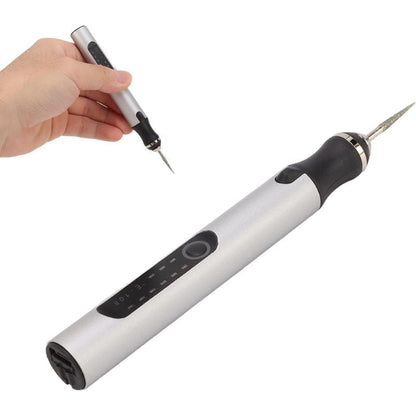 Cordless Rotary Engraver with 3-Speed LCD Control for Wood, Metal, Glass & DIY Craft Projects | Lightweight Precision Tool
