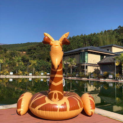 Ortekor Summer Fun | Unisex Inflatable Giraffe Pool Float with Durable PVC | Eye-Catching Design for Pool Adventures