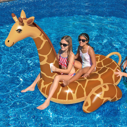 Ortekor Summer Fun | Unisex Inflatable Giraffe Pool Float with Durable PVC | Eye-Catching Design for Pool Adventures