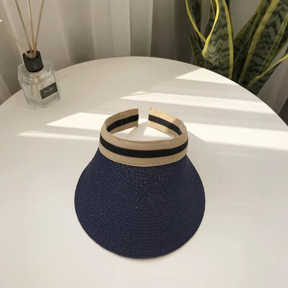 Wide Brim Straw Sun Visor Hat for Outdoor Activities – UV Protection