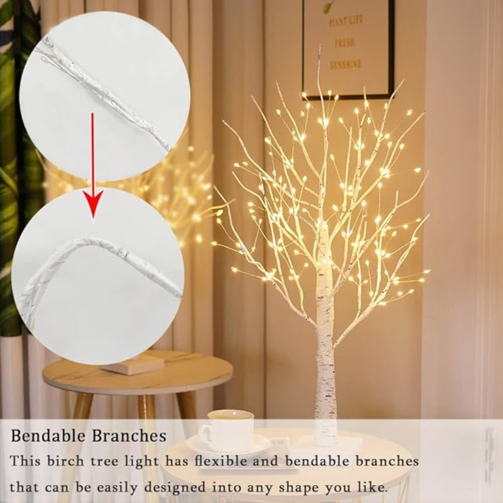 Elysian Lighted Tree Decor - USB Powered, Elegant Birch Design