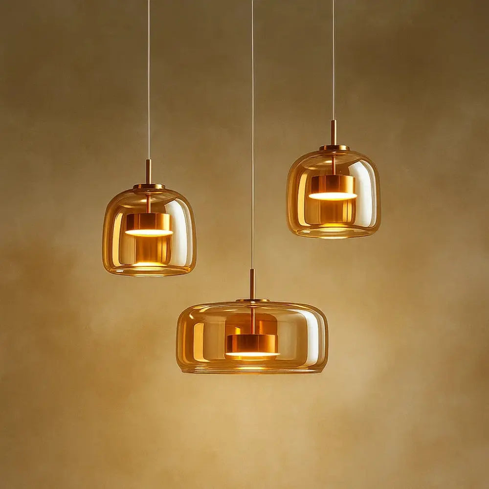 Gradient Glass Drop Ceiling Fixture 13 Inch Smoky Finish Adjustable Cord Height Kitchen Island Dining Area Overhead Illumination Contemporar