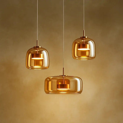 Gradient Glass Drop Ceiling Fixture 13 Inch Smoky Finish Adjustable Cord Height Kitchen Island Dining Area Overhead Illumination Contemporar
