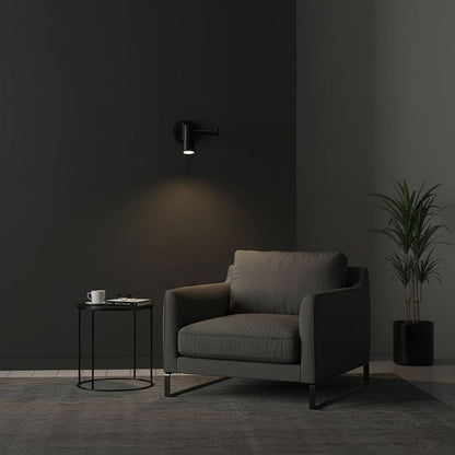 Swivel-Arm LED Wall Light with Extending Bracket for Bedroom Hallway Reading Nook Task Lighting Modern Dimmable Fixture Gold Black