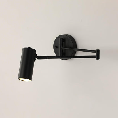 Swivel-Arm LED Wall Light with Extending Bracket for Bedroom Hallway Reading Nook Task Lighting Modern Dimmable Fixture Gold Black