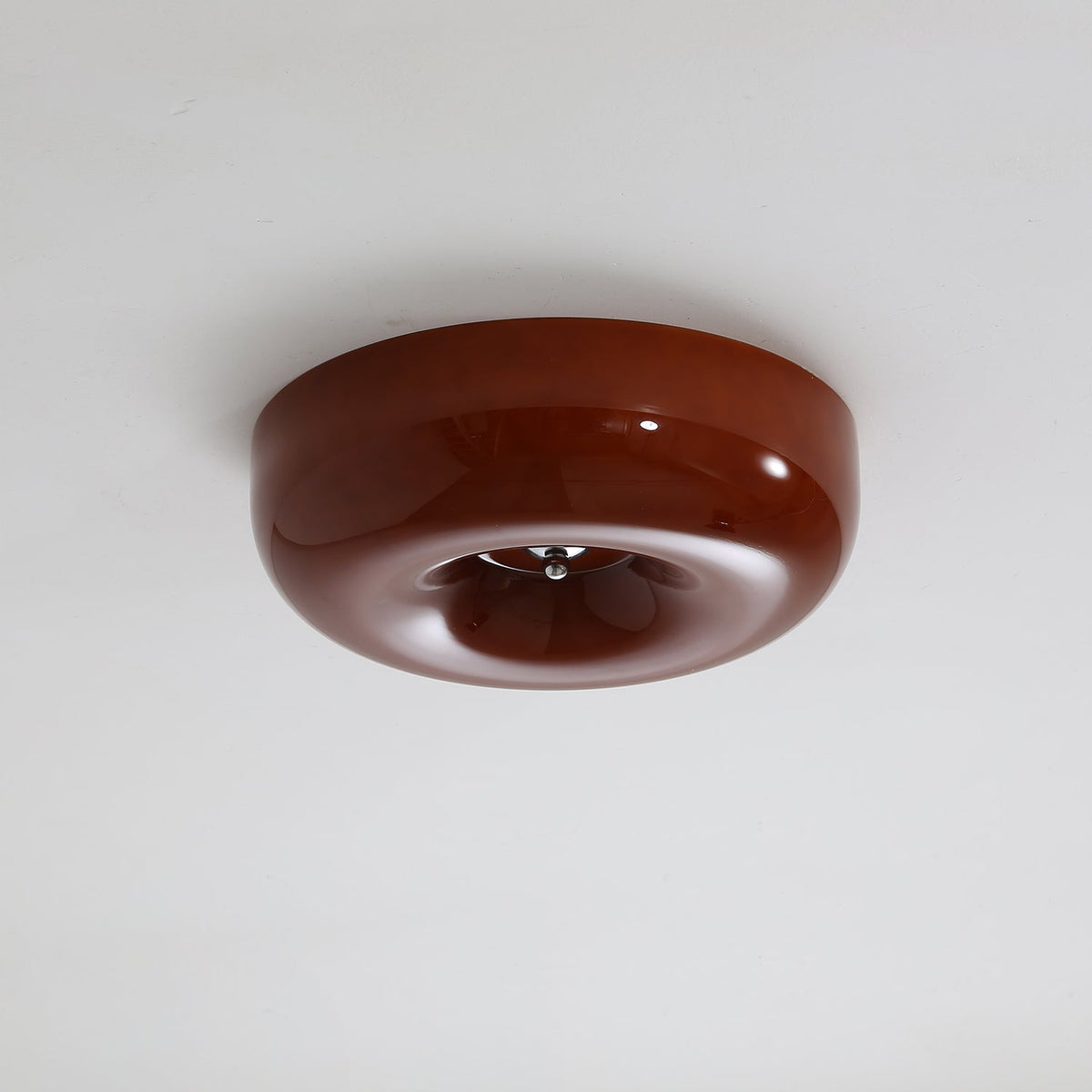 Modern Glass LED Flush Mount Light with Adjustable Color Temperature for Bedroom, Entryway, and Small Spaces