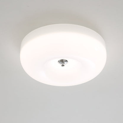 Modern Glass LED Flush Mount Light with Adjustable Color Temperature for Bedroom, Entryway, and Small Spaces