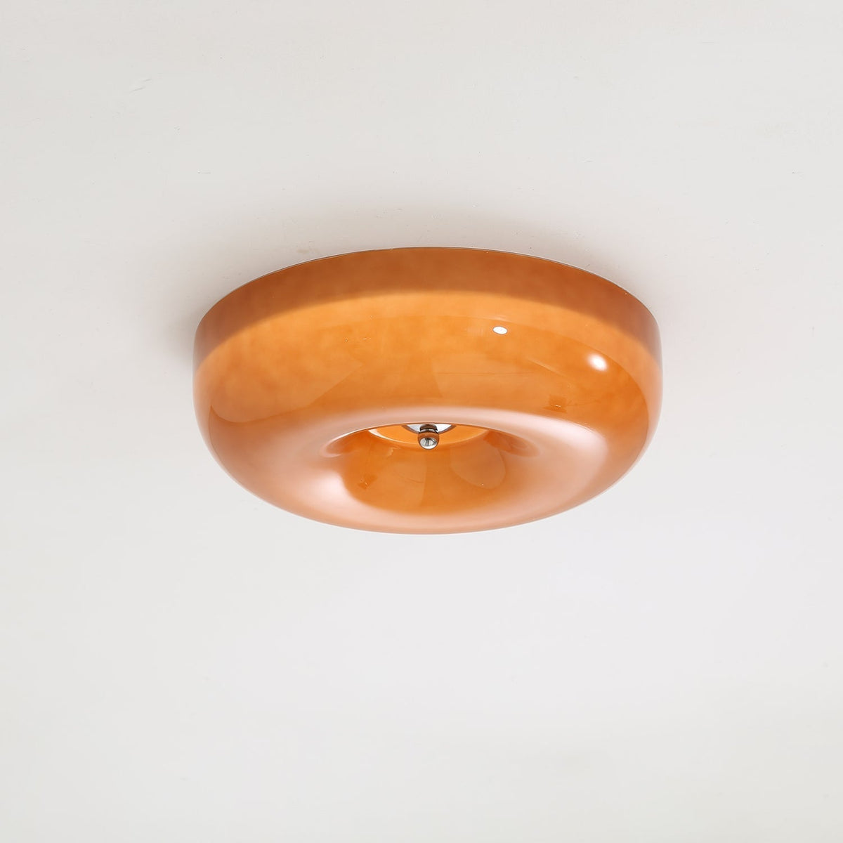 Modern Glass LED Flush Mount Light with Adjustable Color Temperature for Bedroom, Entryway, and Small Spaces