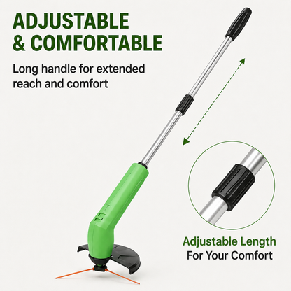 Battery-Powered Handheld Lawn Edger Compact Garden Tool for Trimming Grass Edges Pathways Borders Adjustable Lightweight Yard Maintenance