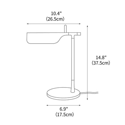 LED Desk Lamp with Horizontal Bar Light for Home Office & Study Areas | Modern Iron Task Lighting for Workspace Reading | Adjustable Warm &
