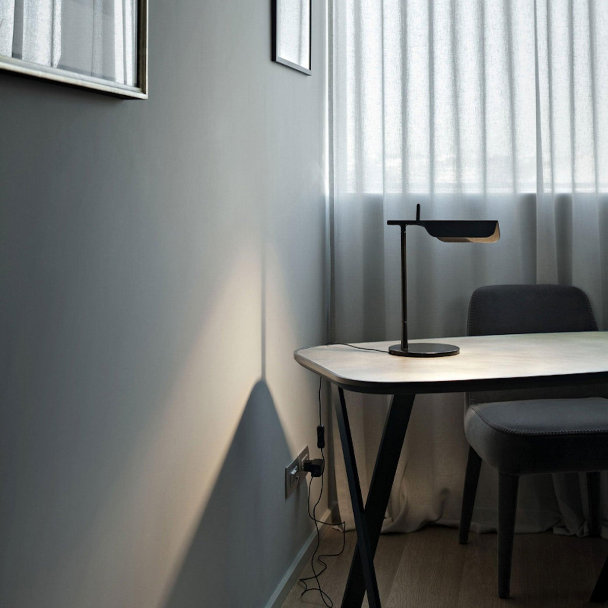 LED Desk Lamp with Horizontal Bar Light for Home Office & Study Areas | Modern Iron Task Lighting for Workspace Reading | Adjustable Warm &