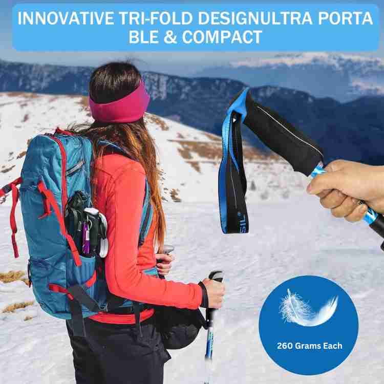 Ergonomic Trekking Poles with Adjustable Height & Anti-Slip Grips | Lightweight Support for Hiking Adventures