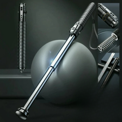 Hiking Poles for Men, Telescopic Trekking Pole with Quick Deploy Mechanism, Adjustable Walking Stick for Self Defense