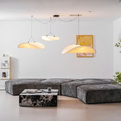 Oversized Paper Drum Shade Hanging Light Fixture Adjustable Height Contemporary Kitchen Island Chandelier Dining Room Ceiling Suspension Lam