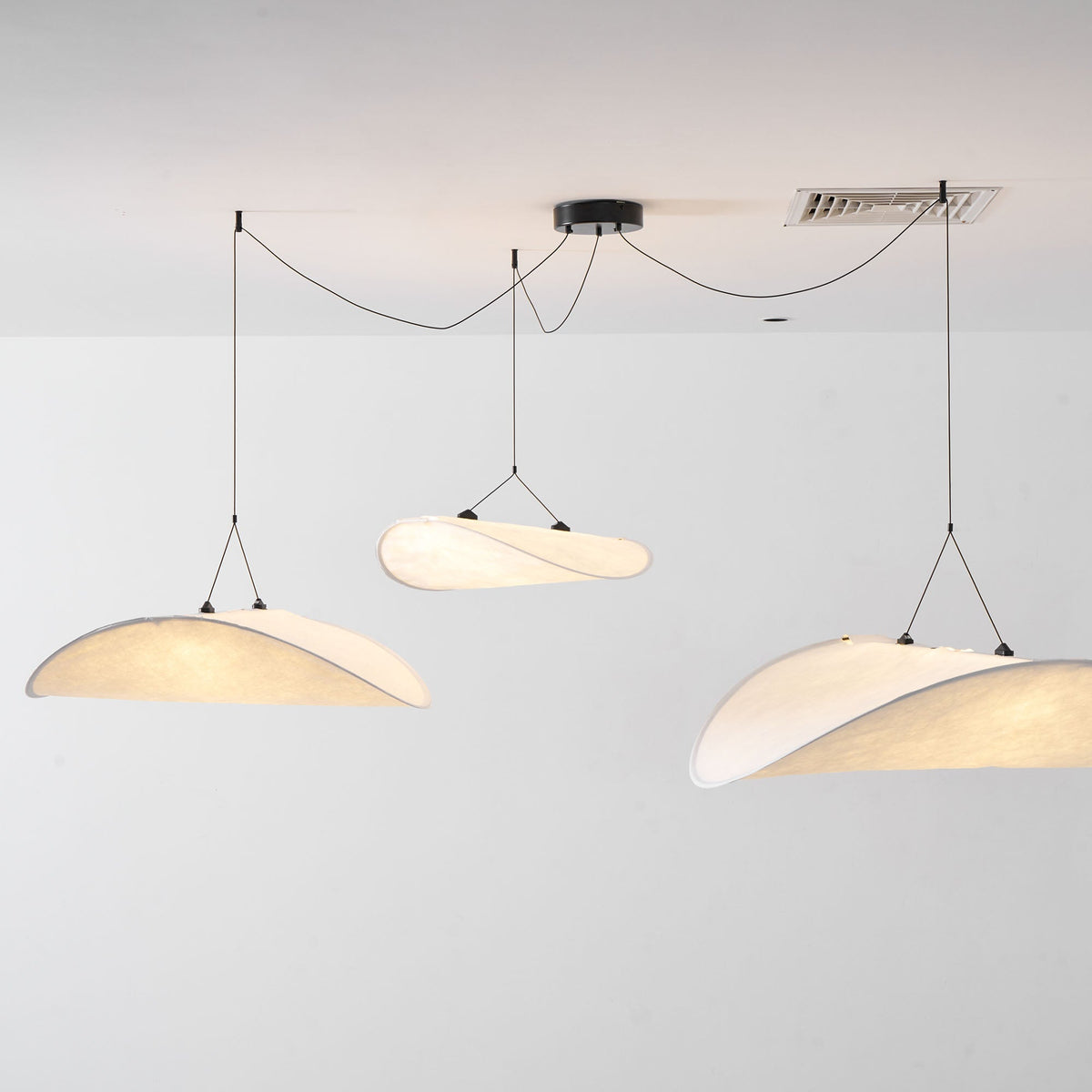 Oversized Paper Drum Shade Hanging Light Fixture Adjustable Height Contemporary Kitchen Island Chandelier Dining Room Ceiling Suspension Lam