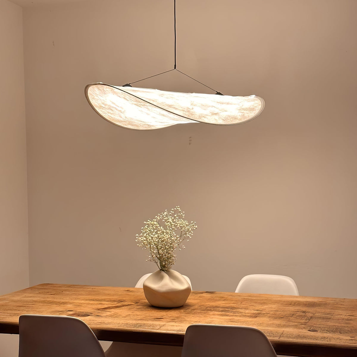 Oversized Paper Drum Shade Hanging Light Fixture Adjustable Height Contemporary Kitchen Island Chandelier Dining Room Ceiling Suspension Lam