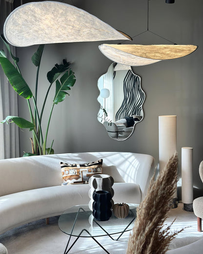 Oversized Paper Drum Shade Hanging Light Fixture Adjustable Height Contemporary Kitchen Island Chandelier Dining Room Ceiling Suspension Lam