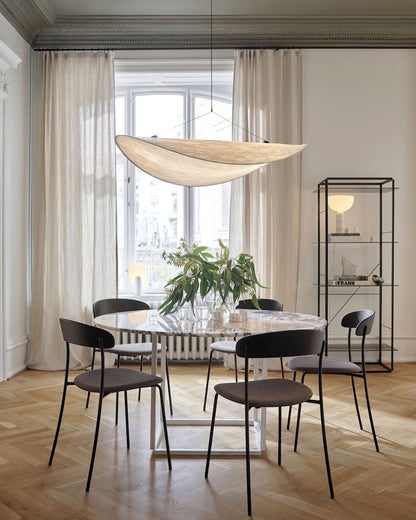 Oversized Paper Drum Shade Hanging Light Fixture Adjustable Height Contemporary Kitchen Island Chandelier Dining Room Ceiling Suspension Lam