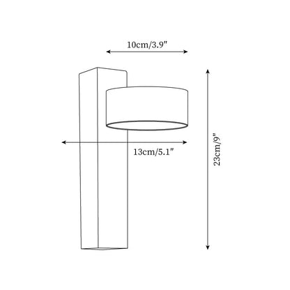 Tilted Wooden Sconce with Beige Stone Shade – 9 Inch Integrated LED Fixture for Bathroom Hallway Entryway Ambient Glow – Dimmable Indoor Wal