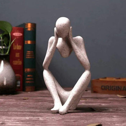 Thalor Abstract Thinking Sculpture - Handmade Resin, Miniature Art