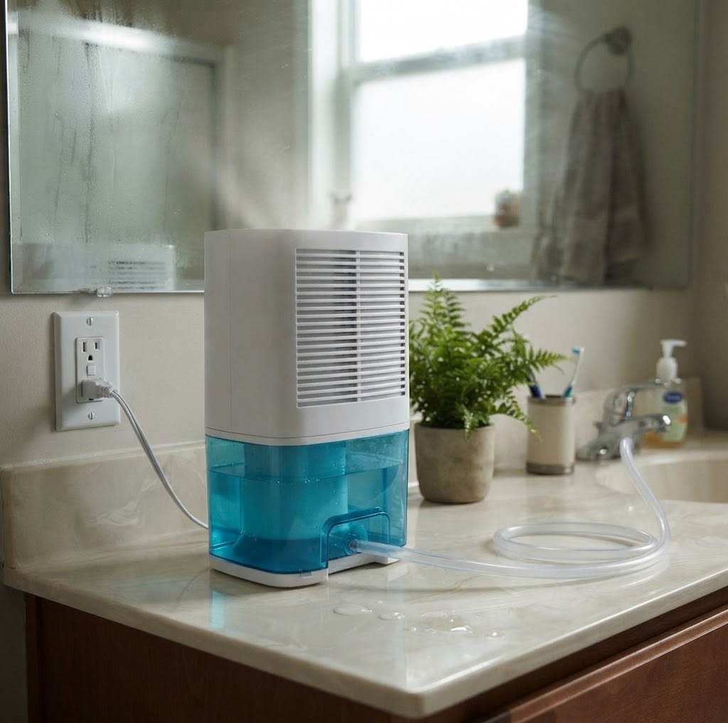 Portable Dehumidifier | Efficient Moisture Remover with Quiet Operation | Ideal for Home, RV, and Bathrooms