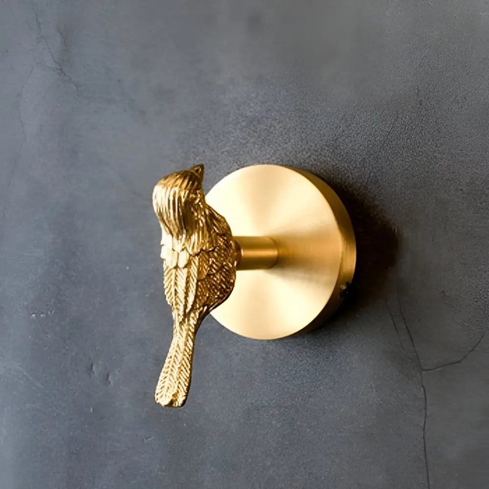 Solid Brass Animal Wall Hook Gold Finish for Coats Hats Bags – Bird Deer Dragonfly Flower Goldfish Rose Decorative Hardware Entryway Bedroom