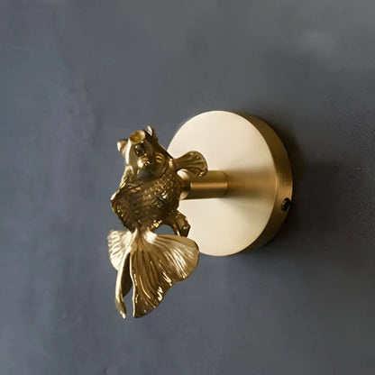 Solid Brass Animal Wall Hook Gold Finish for Coats Hats Bags – Bird Deer Dragonfly Flower Goldfish Rose Decorative Hardware Entryway Bedroom