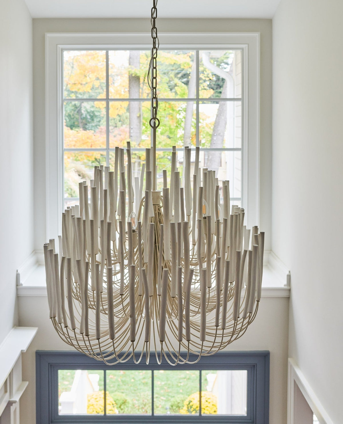 Layered Stick Pendant Light Fixture Metal Construction Adjustable Height Dining Room Entryway Foyer Modern Overhead Illumination Statement P