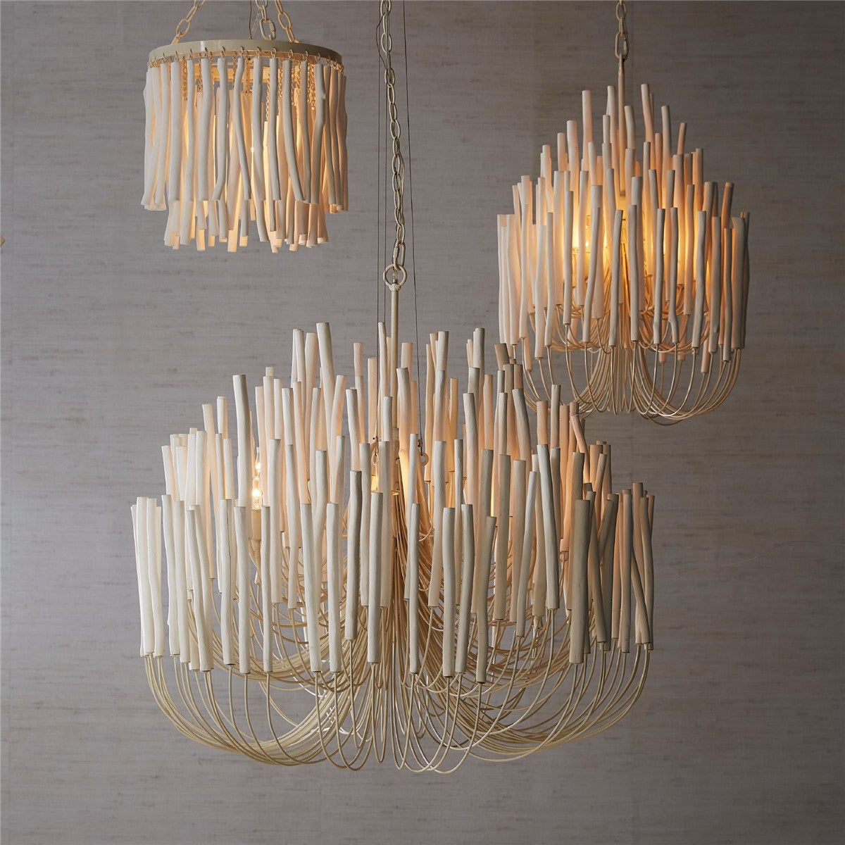 Layered Stick Pendant Light Fixture Metal Construction Adjustable Height Dining Room Entryway Foyer Modern Overhead Illumination Statement P