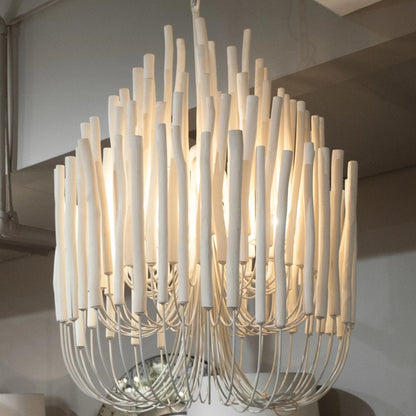 Layered Stick Pendant Light Fixture Metal Construction Adjustable Height Dining Room Entryway Foyer Modern Overhead Illumination Statement P
