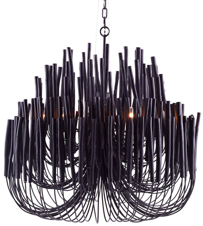 Layered Stick Pendant Light Fixture Metal Construction Adjustable Height Dining Room Entryway Foyer Modern Overhead Illumination Statement P
