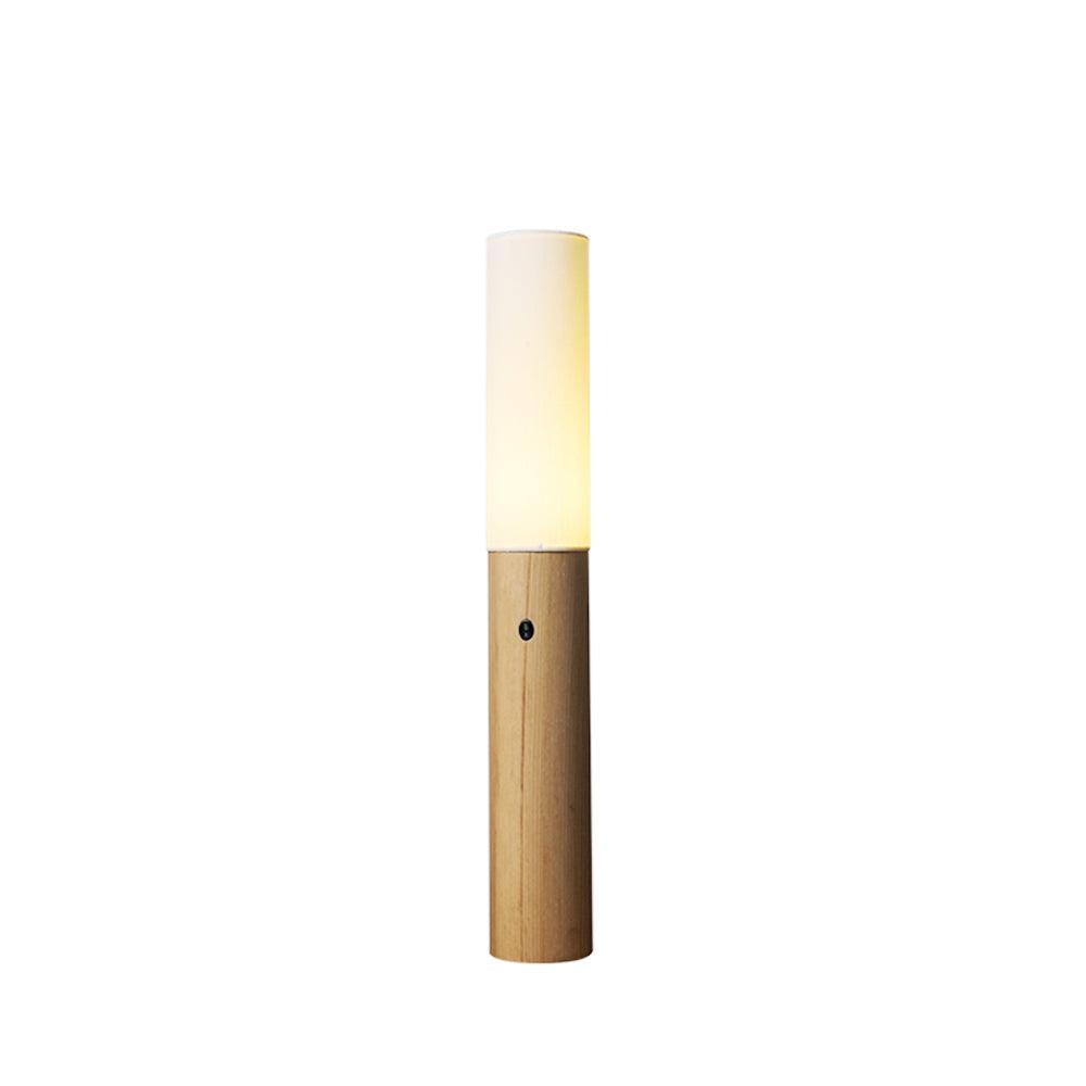 Wooden Standing Lamp 39 Inches Tall with Adjustable LED Light for Bedroom Living Room Reading Nook Slim Profile Modern Corner Lighting