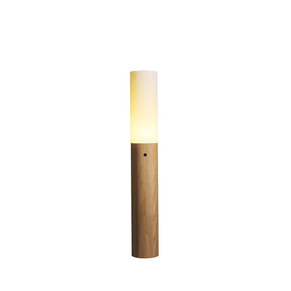 Wooden Standing Lamp 39 Inches Tall with Adjustable LED Light for Bedroom Living Room Reading Nook Slim Profile Modern Corner Lighting