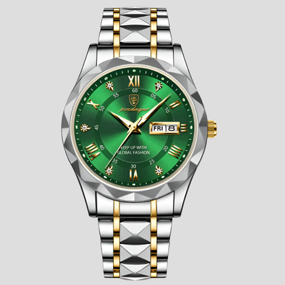 Timeless Elegance | Men's Quartz Wristwatch with Glowing Dial | Durable Stainless Steel for Everyday Style