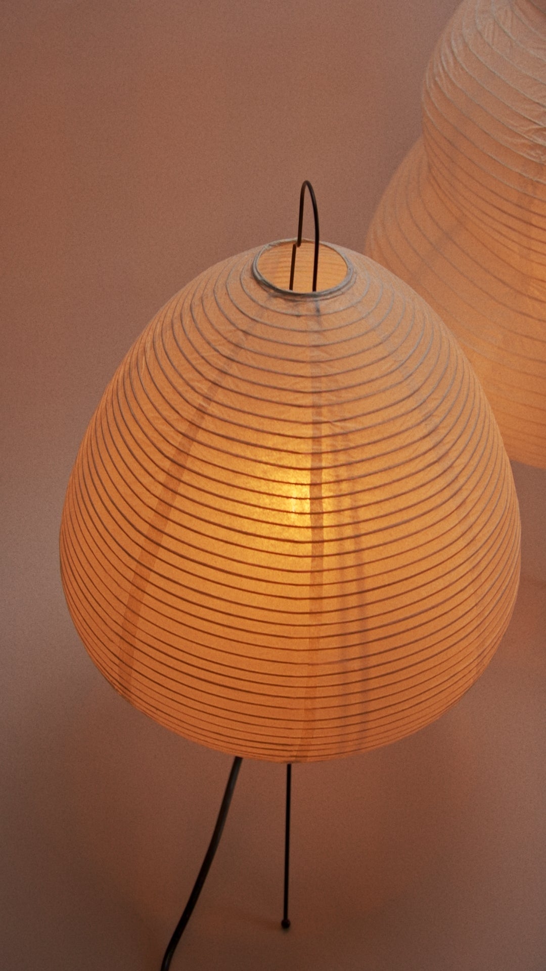 Paper Shade Accent Lamp 11 Inch Wide Metal Frame Bedside Nightstand Light for Bedroom Living Room Asian Inspired Home Decor