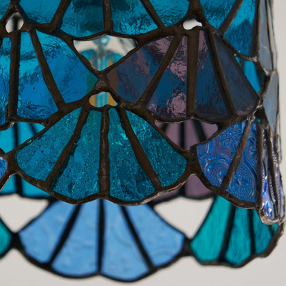 Handcrafted Mosaic Glass Flush Mount Light Fixture E14 Socket for Bathroom Hallway Entrance Spaces Multicolor Artisan Ceiling Fixture Brass