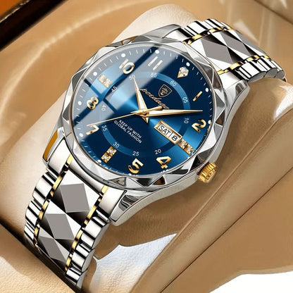 Men's Titanium Alloy Sports Watch – Waterproof Minimalist Analog Wristwatch with Adjustable Metal Band for Everyday Active Wear