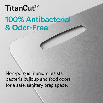 Ortekor Titanium Cutting Board | Non-Porous Surface for Ultimate Hygiene | Lightweight & Durable Kitchen Essential